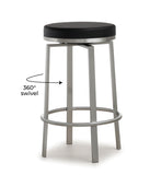 Pratt Performance Vegan Leather Swivel Counter Stool - Set of 2