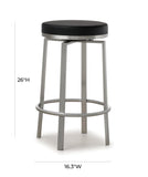 Pratt Performance Vegan Leather Swivel Counter Stool - Set of 2