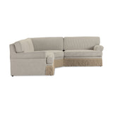 Yvette 3-Piece Warm Grey Performance Boucle L-Sectional