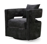 Kennedy Performance Velvet Swivel Accent Chair