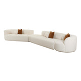 Fickle 4-Piece Cream Performance Boucle Modular Sectional