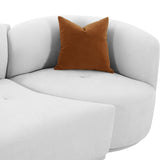 Fickle 112" 2-Piece Grey Performance Velvet Modular Sofa