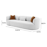 Fickle 112" 2-Piece Grey Performance Velvet Modular Sofa