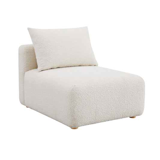 Hangover Cream Performance Boucle Modular Armless Chair
