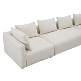 Hangover 145" Cream Performance Boucle Long Sofa