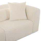 Tarra 118" Fluffy Oversized Performance Corduroy Modular Sofa