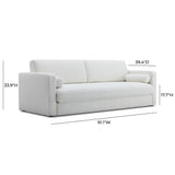 Ryan 91" Performance Boucle Sleeper Sofa