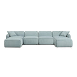 Travie 6-Piece Performance Corduroy Velvet Modular U-Sectional