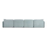 Travie 6-Piece Performance Corduroy Velvet Modular U-Sectional