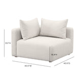 Hangover Contract-Grade Textured Fabric Modular Corner Chair