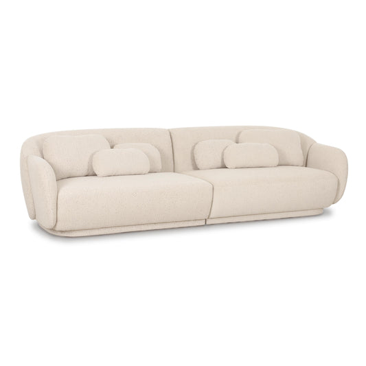 Misty 115" Cream Performance Boucle Modular Sofa