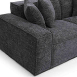 Mindy 84" Performance Chenille Basketweave Modular Loveseat