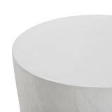 Margot Light Grey Faux Plaster Indoor/Outdoor Concrete Stool