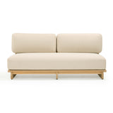 Reavan 67" Cream Performance Fabric Outdoor Lounge Sofa