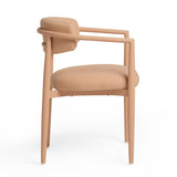 Annika Textured Contract-Grade Fabric Outdoor Dining Arm Chair