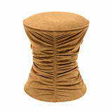 Bounce Ruched Performance Velvet Adjustable Ottoman