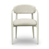 Annika Textured Contract-Grade Fabric Outdoor Dining Arm Chair