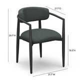 Annika Textured Contract-Grade Fabric Outdoor Dining Arm Chair