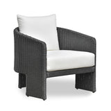 Alexa Rattan Performance Fabric Outdoor Accent Chair