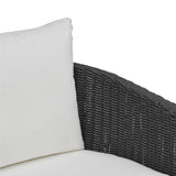 Alexa Rattan Performance Fabric Outdoor Accent Chair