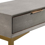 Pesce 59" Faux Shagreen 3-Drawer Console Table