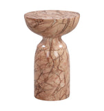 Rue Faux Marble Indoor / Outdoor Round Side Table