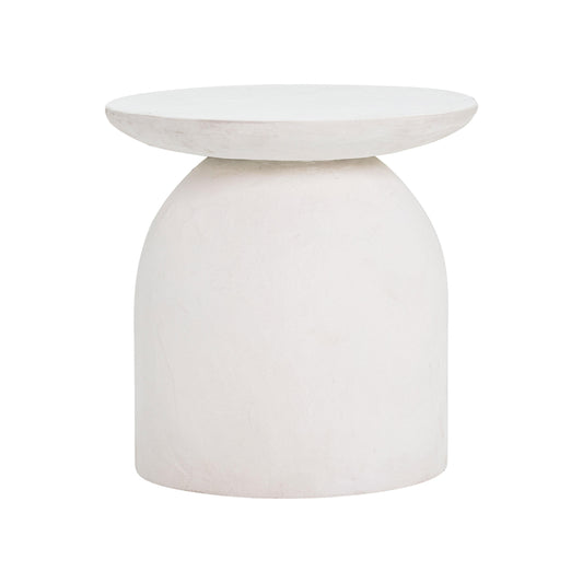 Aloe White Indoor/Outdoor Concrete Side Table
