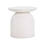 Aloe White Indoor/Outdoor Concrete Side Table