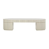 Bella 48" Cream Oval Coffee Table