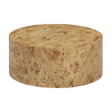 Fig 36" Natural Burl Drum Round Coffee Table
