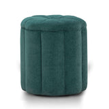 Fleur Textured Performance Velvet Storage Ottoman
