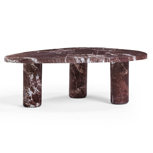 Libby Faux Red Levanto Marble Indoor/Outdoor Coffee Table (36"-48")