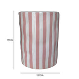Tempest Indoor/Outdoor Ceramic Table in Stripes