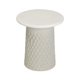 Hessa Indoor/Outdoor Concrete Chiseled Side Table