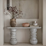 Ceramic Line Art Wide-Bodied Vase