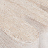 Thyme Faux Travertine Indoor/Outdoor Concrete Side Table