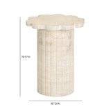 Blossom Washed Faux Travertine Indoor/Outdoor Concrete Side Table