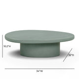 Jade Concrete Indoor/Outdoor Coffee Table (28"-34")