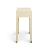 Dani 54" Cream Faux Shagreen 2-Drawer Console Table