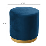 Opal Performance Velvet Ottoman