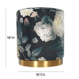 Opal Performance Velvet Ottoman