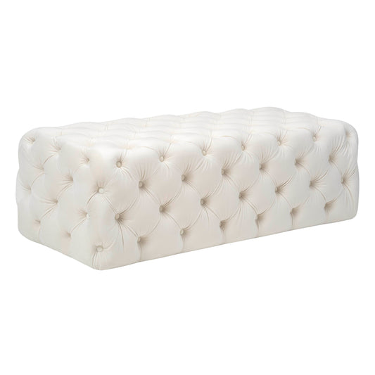 Kaylee 49" Performance Velvet Tufted Jumbo Ottoman