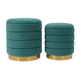 Saturn Velvet Storage Ottomans - Set of 2