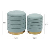 Saturn Velvet Storage Ottomans - Set of 2