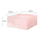 Havana 35" Glass Square Coffee Table