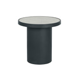Nautilus Antique Silver Mirrored Round Side Table