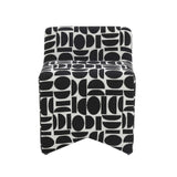 Pippa Geometric Performance Jacquard Weave Accent Stool