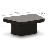 Yoko Black Coffee Table (32"-39")