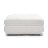 Perry Cream Performance Chenille Modular Ottoman