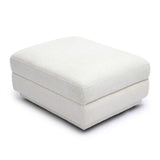 Perry Cream Performance Chenille Modular Ottoman